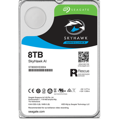 Жесткий диск HDD Seagate SATA3 8Tb SkyHawk 7200 256Mb 1 year warranty