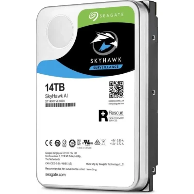 Жесткий диск HDD Seagate SATA3 14Tb SkyHawk Surveillance 7200 256Mb (replacement WD141PURP,WD140PURZ)