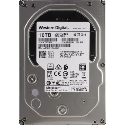 Жесткий диск HDD WD SATA Server 10Tb Ultrastar DC HC330 7200 6Gb/s 256MB 1 year warranty (WUS721010ALE6L4)