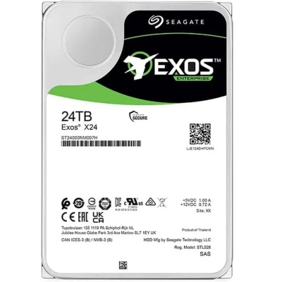 Жесткий диск HDD Seagate SAS 24Tb Exos X24 7200 512Mb 1 year warranty