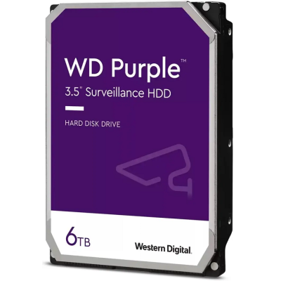 Жесткий диск HDD WD SATA3 6TB Purple 5400 RPM 256Mb (replacement WD62PURZ, WD63PURZ, WD64PURZ) WD63PURU