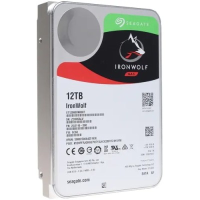 Жесткий диск HDD Seagate SATA 12Tb IronWolf 6Gb/s 7200 256Mb (replacement ST12000VN0008)