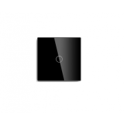 Стеклянная панель выключателя 1кл. (черная) Powerpanel-1PGB