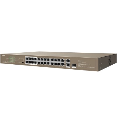 Tenda TEF1126P-24-250W 24FE+2GE/1SFP Rackmount Switch With 24-Port PoE