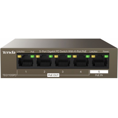 Tenda TEG1105PD 5-Port Gigabit PD Switch With 4-Port PoE