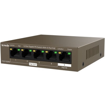 Tenda TEG1105PD 5-Port Gigabit PD Switch With 4-Port PoE