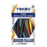 Набор трубок термоусадочных 10/5 100мм 21шт (7 цветов по 3шт) TOKOV ELECTRIC TKE-THK-10-0.1-7С