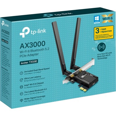 Сетевой адаптер "AX3000 Dual Band Wi-Fi 6 Bluetooth PCI Express Adapter