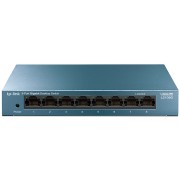 Коммутатор 8 ports Giga Unmanagement switch, 8 10/100/1000Mbps RJ-45 ports, metal shell, desktop and wall mountable, plug and play, support 802.1p QoS