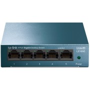 Коммутатор 5 ports Giga Unmanagement switch, 5 10/100/1000Mbps RJ-45 ports, metal shell, desktop and wall mountable, plug and play, support 802.1p QoS
