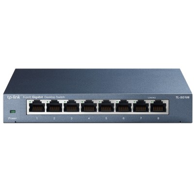 Коммутатор 8-port Desktop Gigabit Switch, 8 10/100/1000M RJ45 ports, metal case