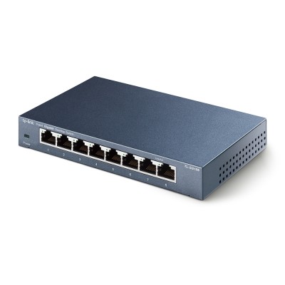 Коммутатор 8-port Desktop Gigabit Switch, 8 10/100/1000M RJ45 ports, metal case