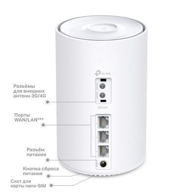 Маршрутизатор 4G+ AX3000 Whole Home Mesh Wi-Fi 6 Router, Build-In 300Mbps 4G+ LTE Advanced Modem