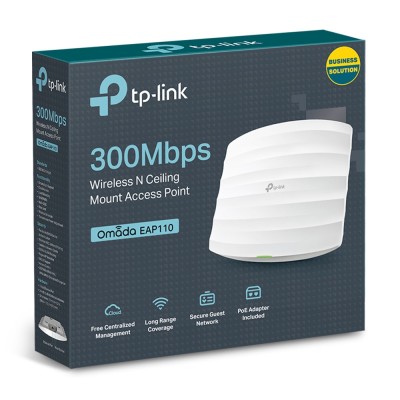 Точка доступа 300Mbps Wireless N Ceiling/Wall Mount Access Point, QCA(Atheros), 300Mbps at 2.4Ghz, 802.11b/g/n, 1 10/100Mbps LAN port, Passive PoE Sup