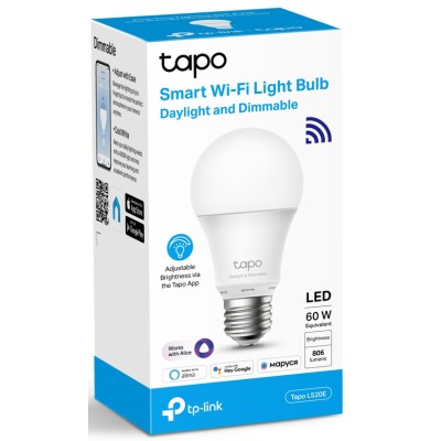 Умная Wi-Fi лампа Smart Wi-Fi Light Bulb, Daylight & Dimmable, SPEC: 2.4 GHz, IEEE 802.11b/g/n