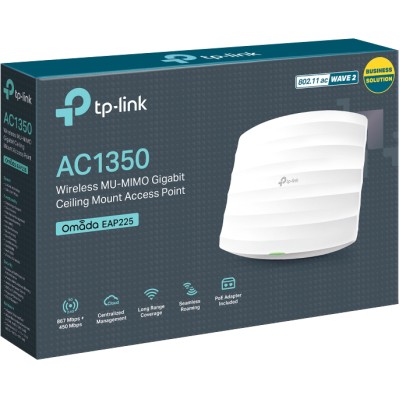 Точка доступа V5 AC1350 MU-MIMO Gb Ceiling Mount Access Point, 802.11a/b/g/n/ac wave 2, 802.3af Standard PoE and Passive PoE (Passive POE Adapter incl