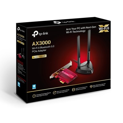 Адаптер Wi-Fi 11AX 3000Mbps dual-band PCI-E adapter, two external Antennas