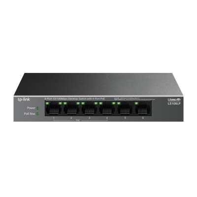 Коммутатор 6-Port 10/100 Mbps Desktop Switch with 4-Port PoE