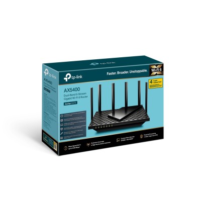 Маршрутизатор AX5400 Dual Band Wireless Gb Router, 1 GE WAN + 4 GE LAN ports, 1× USB 3.0 Port