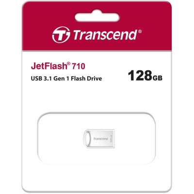 Флеш-накопитель Transcend 128GB JetFlash 710S (Silver) USB 3.1 R/W 90/6 MB/s