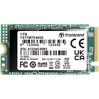 Твердотельный накопитель Transcend SSD MTE400S, 512GB, M.2(22x42mm), NVMe, PCIe 3.0 x4, 3D TLC, R/W 2000/900MB/s, IOPs 53 000/235 000, TBW 200, DWPD 0.2 (5 лет)