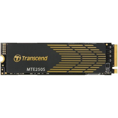 Твердотельный накопитель Transcend SSD MTE250S, 1000GB, M.2(22x80mm), NVMe 1.4, PCIe 4.0 x4, 3D NAND, R/W 7200/6200MB/s, IOPs 530 000/420 000, DRAM buffer 1024MB, TBW 780, DWPD 0.43, with Graphene Hea