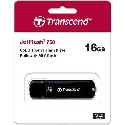 Флеш-накопитель Transcend 16GB JETFLASH 750, black