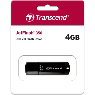 Флеш-накопитель Transcend 4GB JetFlash 350 (Black) USB 2.0