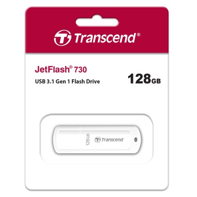 Флеш-накопитель Transcend 128GB JetFlash 730 (white) USB 3.0