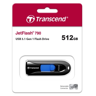 Флеш-накопитель Transcend 512GB JetFlash 790K (Black) USB 3.0