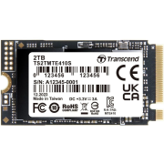 Твердотельный накопитель Transcend SSD MTE410S, 2000GB, M.2(22x42mm), NVMe, PCIe 4x4, 3D TLC, R/W 5000/4300MB/s, IOPs 570 000/700 000, TBW 1200, DWPD 0.33, DRAM-less (5 лет)