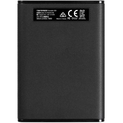 Твердотельный накопитель Transcend External SSD ESD270C, 1000GB, Type-C, USB 3.1 Gen2, R/W 520/460MB/s, 77x56x10mm, Black (3 года)