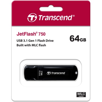 Флеш-накопитель Transcend 64GB JETFLASH 750, black