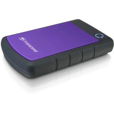 Portable HDD 4TB Transcend StoreJet 25H3 (Purple), Anti-shock protection, One-touch backup, USB 3.1 Gen1, 132x81x25mm, 298g /3 года/