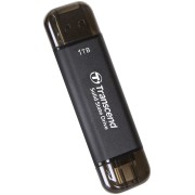 Флеш-накопитель Transcend External SSD ESD310C, 1024GB, Type C/A, USB 10Gbps (3.2 Gen2), R/W 1050/950MB/s, 71x20x8mm, 11g, Black (5 лет)