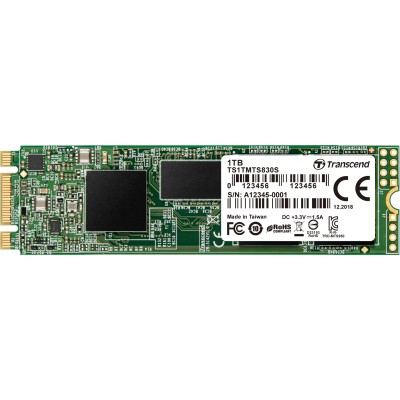 Твердотельный накопитель Transcend SSD 830S, 1024GB, M.2(22x80mm), SATA3, 3D TLC, R/W 560/500MB/s, IOPs 85 000/85 000, DRAM buffer 1024MB, TBW 560, DWPD 0.3 (5 лет)