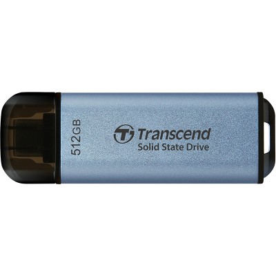 Флеш-накопитель Transcend External SSD ESD300C 512GB, Type C, 10Gbps (3.2 Gen2), R/W 1050/950MB/s, 60.1x20x7.8 mm, 9g,