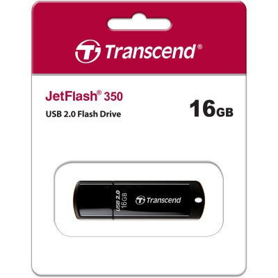 Флеш-накопитель Transcend 16GB JetFlash 350 (Black) USB 2.0