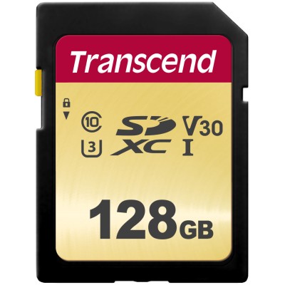 Карта памяти Transcend 128GB SDXC Class 10 UHS-I U3 V30 R95, W60MB/s