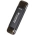 Флеш-накопитель Transcend External SSD ESD310C, 256GB, Type C/A, USB 10Gbps (3.2 Gen2), R/W 1050/950MB/s, 71x20x8mm, 11g, Black (5 лет)