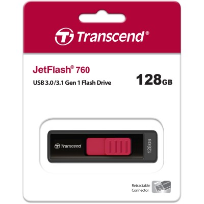 Флеш-накопитель Transcend 128GB JetFlash 760 (Black/Red)