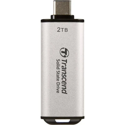 Флеш-накопитель Transcend External SSD ESD300C 2 TB, Type C, 10Gbps (3.2 Gen2), R/W 1050/950MB/s, 60.1x20x7.8 mm, 9g, Silver