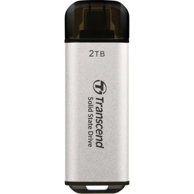 Флеш-накопитель Transcend External SSD ESD300C 2 TB, Type C, 10Gbps (3.2 Gen2), R/W 1050/950MB/s, 60.1x20x7.8 mm, 9g, Silver