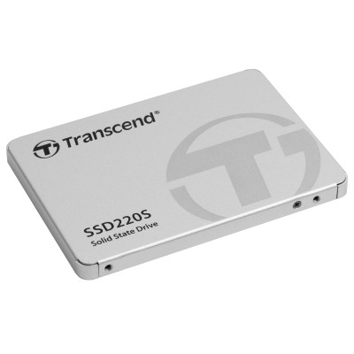 Твердотельный накопитель Transcend SSD SSD220S, 120GB, 2.5" 7mm, SATA3, 3D TLC, R/W 500/300MB/s, IOPs 28 000/75 000, TBW 40, DWPD 0.3 (3 года)