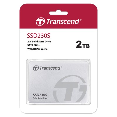 Твердотельный накопитель Transcend SSD SSD230S, 2048GB, 2.5" 7mm, SATA3, 3D TLC, R/W 560/520MB/s, IOPs 85 000/89 000, DRAM buffer 1024MB, TBW 1120, DWPD 0.3 (5 лет)