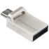 Флеш-накопитель Transcend 32GB JetFlash 880, Silver Plating, OTG