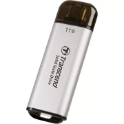 Флеш-накопитель Transcend External SSD ESD300C 1 TB, Type C, 10Gbps (3.2 Gen2), R/W 1050/950MB/s, 60.1x20x7.8 mm, 9g,Silver