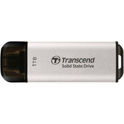 Флеш-накопитель Transcend External SSD ESD300C 1 TB, Type C, 10Gbps (3.2 Gen2), R/W 1050/950MB/s, 60.1x20x7.8 mm, 9g,Silver