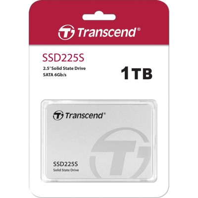 Твердотельный накопитель Transcend SSD SSD225S, 1000GB, 2.5" 7mm, SATA3, R/W 550/500MB/s, IOPs 55 000/72 000, TBW 360, DWPD 0.3 (3 года)