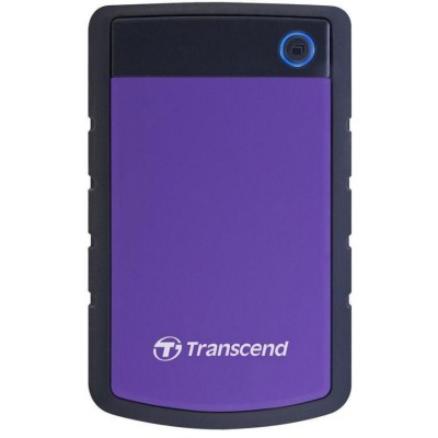 Portable HDD 1TB Transcend StoreJet 25H3 (Purple), Anti-shock protection, One-touch backup, USB 3.1 Gen1, 132x81x16mm, 191g /3 года/